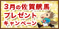 3月の佐賀競馬ﾌﾟﾚｾﾞﾝﾄｷｬﾝﾍﾟｰﾝ