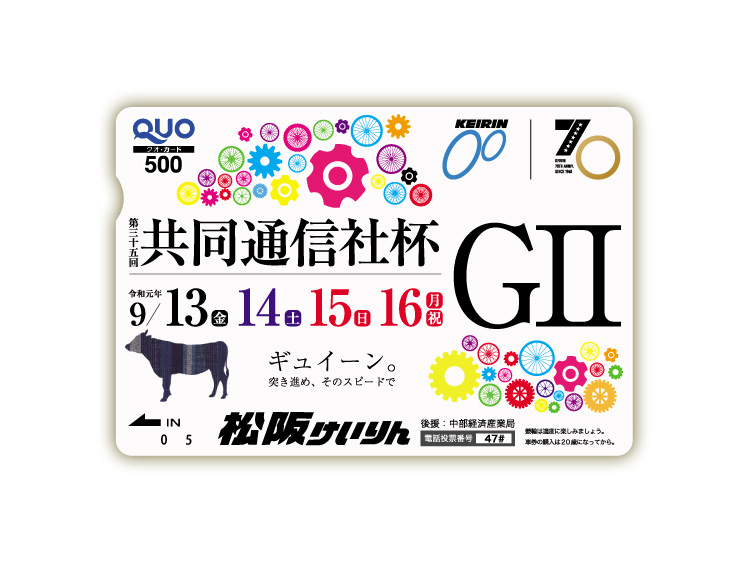 共同通信社杯（GII）オリジナルQUOカード（500円分）