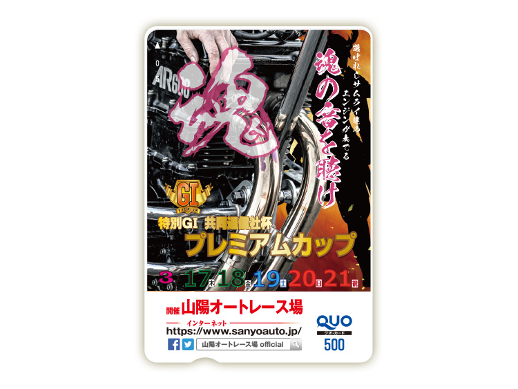 共同通信社杯プレミアムカップ（特別GI）オリジナルQUOカード（500円分）