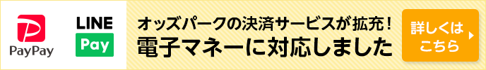 PayPay LINE Pay オッズパークの決済サービスが拡充！電子マネーに対応しました 詳しくはこちら