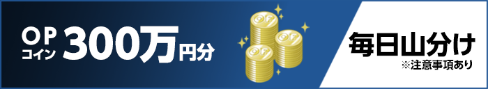 OPコイン300万円分 各日山分け ※注意事項あり