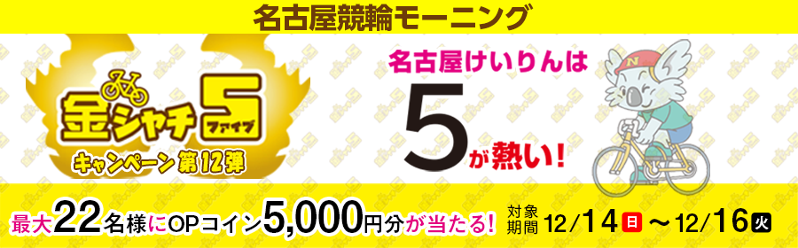 【5,000円分が当たる】金シャチ5キャンペーン第12弾